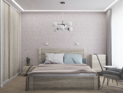 Фото № 1: Дизайн-проект двухкомнатной квартиры 38.62  м² Современный стиль для ЖК Аннино Парк