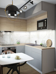 Фото № 6: Дизайн-проект однокомнатной квартиры 35.97  м² стиль Модернизм для ЖК Московский