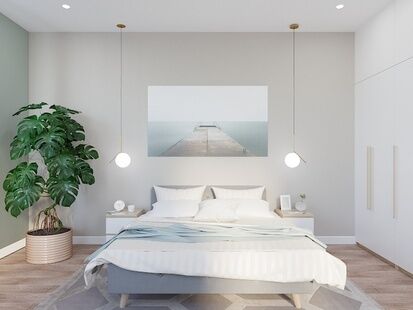 Фото № 4: Дизайн-проект трехкомнатной квартиры 70.0  м² Современный стиль для ЖК Символ