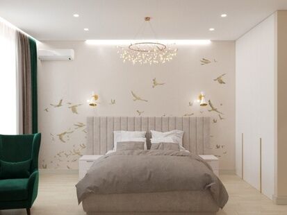 Фото № 6: Дизайн-проект трехкомнатной квартиры 91.8  м² Стиль Современный для ЖК Скандинавия