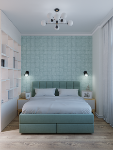 Фото № 2: Дизайн-проект однокомнатной квартиры 47.1  м² Современный стиль для ЖК Московский