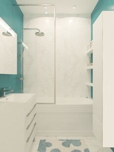 Фото № 2: Дизайн-проект трехкомнатной квартиры 72.8  м² Стиль Минимализм для ЖК Московский