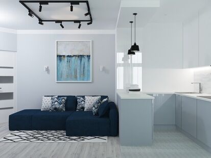 Фото № 1: Дизайн-проект трехкомнатной квартиры 72.8  м² Стиль Минимализм для ЖК Московский