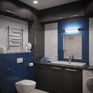 Фото № 2: Дизайн-проект двухкомнатной квартиры 75.4  м² Стиль Модернизм для тсж ясенки