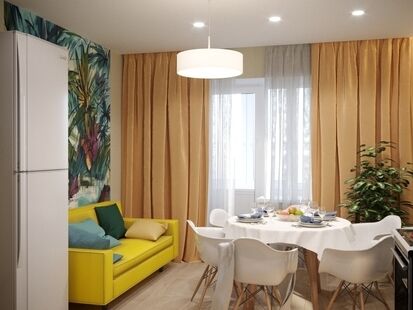 Фото № 6: Дизайн-проект двухкомнатной квартиры 75.4  м² Стиль Модернизм для тсж ясенки