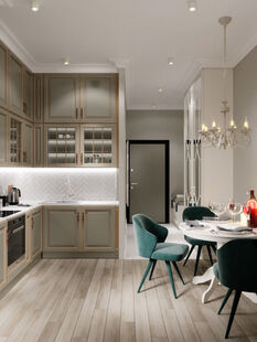 Фото № 5: Дизайн-проект квартиры-студии 30.27  м² Стиль Американская классика для ЖК Хэдлайнер