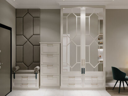 Фото № 6: Дизайн-проект квартиры-студии 30.27  м² Стиль Американская классика для ЖК Хэдлайнер