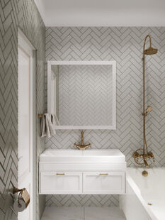 Фото № 2: Дизайн-проект квартиры-студии 30.27  м² Стиль Американская классика для ЖК Хэдлайнер