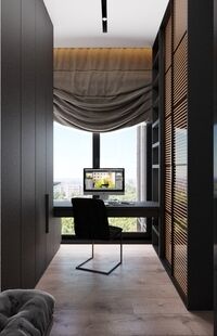 Фото № 2: Дизайн-проект четырехкомнатной квартиры 85.24  м² стиль Модернизм для ЖК Нева Тауэрс