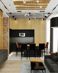 Фото № 3: Дизайн-проект четырехкомнатной квартиры 85.24  м² стиль Модернизм для ЖК Нева Тауэрс