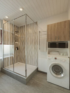 Фото № 2: Дизайн-проект однокомнатной квартиры 39.0  м² Стиль Контемпорари для нескольких помещений частного дома