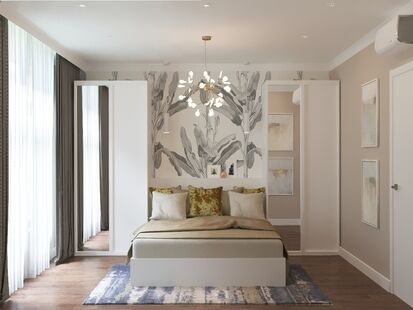 Фото № 1: Дизайн-проект четырехкомнатной квартиры 84.9  м² Стиль Модернизм для ЖК Саларьево Парк