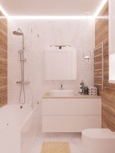 Фото № 5: Дизайн-проект четырехкомнатной квартиры 84.9  м² Стиль Модернизм для ЖК Саларьево Парк