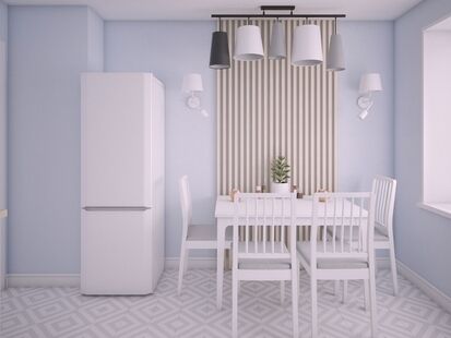 Фото № 4: Дизайн-проект трехкомнатной квартиры 76.6  м² Скандинавский стиль для ЖК Московский