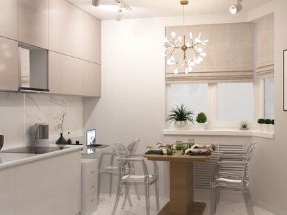 Фото № 6: Дизайн-проект трехкомнатной квартиры 83.0  м² Стиль Модернизм для УК Мастер ЖКХ