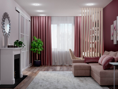 Фото № 2: Дизайн-проект трехкомнатной квартиры 84.02  м² Современный стиль для ЖК Лучи