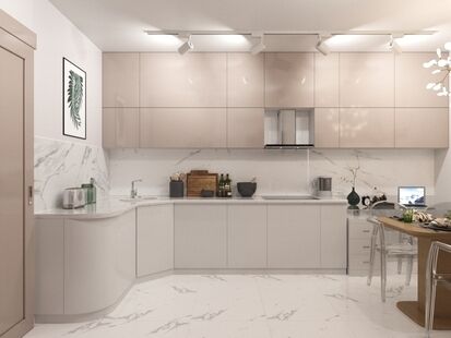 Фото № 5: Дизайн-проект трехкомнатной квартиры 83.0  м² Стиль Модернизм для УК Мастер ЖКХ