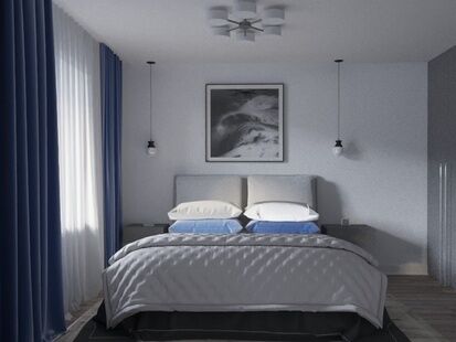 Фото № 3: Дизайн-проект трехкомнатной квартиры 84.02  м² Современный стиль для ЖК Лучи