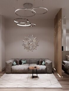 Фото № 1: Дизайн-проект квартиры-студии 30.13  м² Стиль Модернизм для ЖК Московский