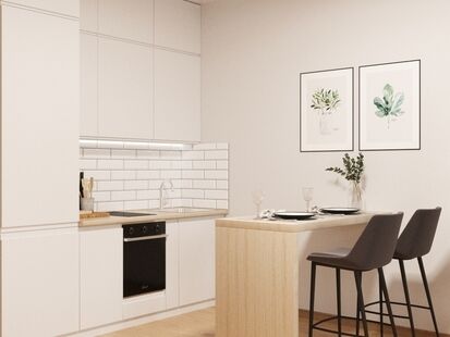 Фото № 5: Дизайн-проект квартиры-студии 24.17  м² Стиль Контемпорари для ЖК Семь столиц