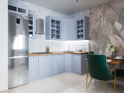 Фото № 4: Дизайн-проект однокомнатной квартиры 44.14  м² стиль Модернизм для ЖК Московский