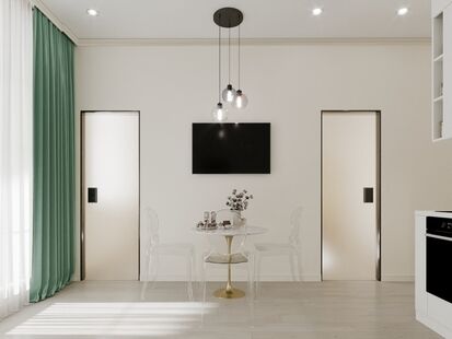 Фото № 5: Дизайн-проект однокомнатной квартиры 37.24  м² Стиль Контемпорари для ЖК Квартал Европа