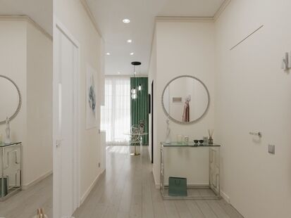 Фото № 6: Дизайн-проект однокомнатной квартиры 37.24  м² Стиль Контемпорари для ЖК Квартал Европа