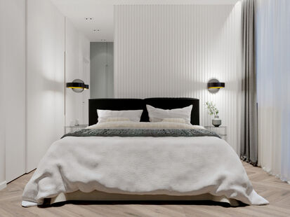 Фото № 2: Дизайн-проект двухкомнатной квартиры 55.5  м² Стиль Модернизм для ЖК Московский