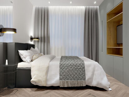 Фото № 4: Дизайн-проект двухкомнатной квартиры 55.5  м² Стиль Модернизм для ЖК Московский