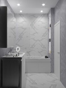 Фото № 5: Дизайн-проект двухкомнатной квартиры 55.5  м² Стиль Модернизм для ЖК Московский