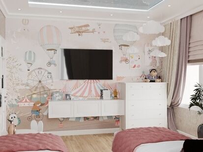 Фото № 3: Дизайн-проект трехкомнатной квартиры 107.46  м² Стиль Современная классика для ЖК Московский