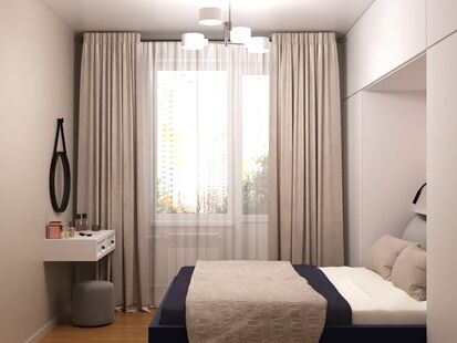 Фото № 5: Дизайн-проект двухкомнатной квартиры 43.96  м² Стиль Современный для ЖК Московский