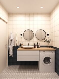 Фото № 4: Дизайн-проект двухкомнатной квартиры 43.96  м² Стиль Современный для ЖК Московский