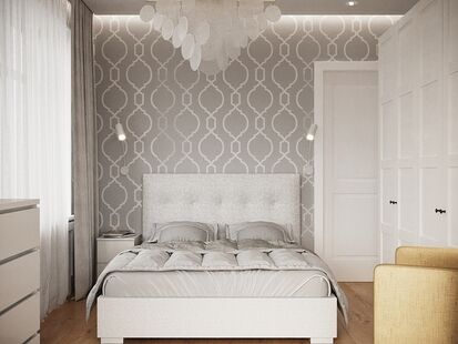 Фото № 6: Дизайн-проект трехкомнатной квартиры 79.93  м² Стиль Модернизм для ЖК Московский Город Парк