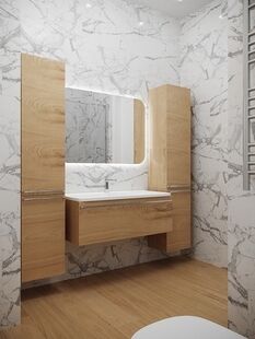 Фото № 2: Дизайн-проект трехкомнатной квартиры 79.93  м² Стиль Модернизм для ЖК Московский Город Парк