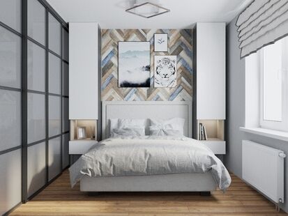 Фото № 5: Дизайн-проект двухкомнатной квартиры 55.86  м² Скандинавский стиль для ЖК Московский