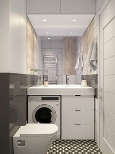 Фото № 4: Дизайн-проект двухкомнатной квартиры 55.86  м² Скандинавский стиль для ЖК Московский