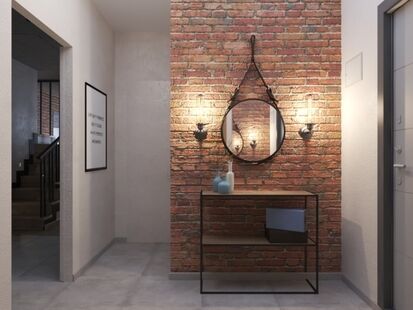 Фото № 2: Дизайн-проект однокомнатной квартиры 48.3  м² Стиль Лофт для этажа частного дома в ЖК Дабл