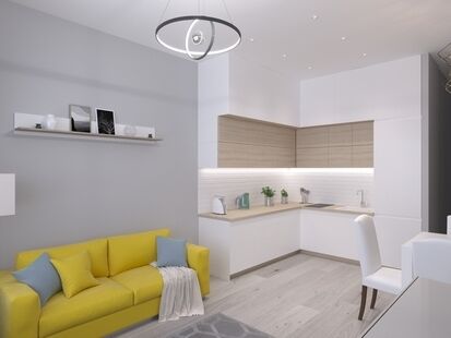 Фото № 1: Дизайн-проект трехкомнатной квартиры 68.2  м² Скандинавский стиль для ЖК Зил Арт