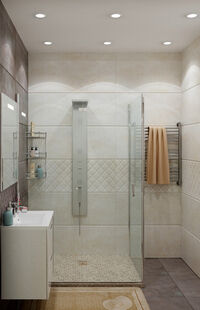 Фото № 2: Дизайн-проект двухкомнатной квартиры 54.38  м² Стиль Фьюжн для ЖК Московский