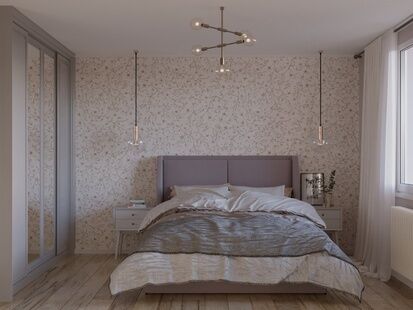 Фото № 2: Дизайн-проект однокомнатной квартиры 48.85  м² Современный стиль для ЖК Лесной городок