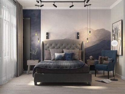 Фото № 4: Дизайн-проект двухкомнатной квартиры 55.22  м² Скандинавский стиль для ЖК Московский