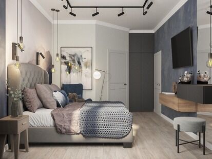 Фото № 6: Дизайн-проект двухкомнатной квартиры 55.22  м² Скандинавский стиль для ЖК Московский