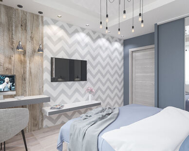 Фото № 3: Дизайн-проект спальни 14.09  м² Стиль Современный для ЖК Московский