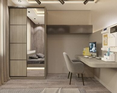 Фото № 1: Дизайн-проект детской 17.25  м² Стиль Современный для ЖК Московский