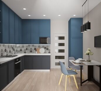 Фото № 1: Дизайн-проект однокомнатной квартиры 36.8  м² Стиль Минимализм для ЖК Римский Квартал