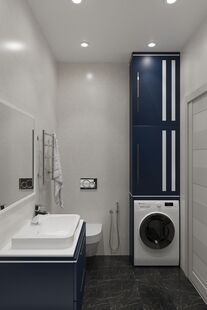 Фото № 4: Дизайн-проект однокомнатной квартиры 36.8  м² Стиль Минимализм для ЖК Римский Квартал