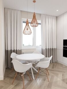 Фото № 2: Дизайн-проект трехкомнатной квартиры 75.8  м² Скандинавский стиль для ЖК Московский