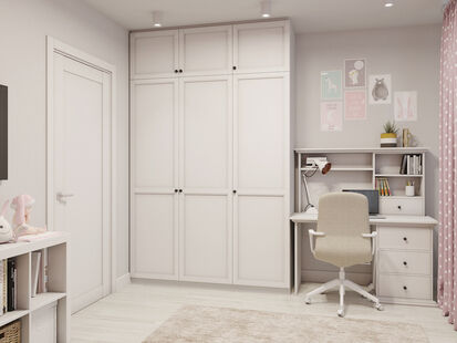 Фото № 6: Дизайн-проект четырехкомнатной квартиры 92.82  м² Стиль Контемпорари для ЖК Ярославский