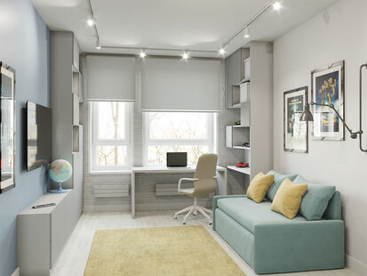 Фото № 5: Дизайн-проект четырехкомнатной квартиры 92.82  м² Стиль Контемпорари для ЖК Ярославский